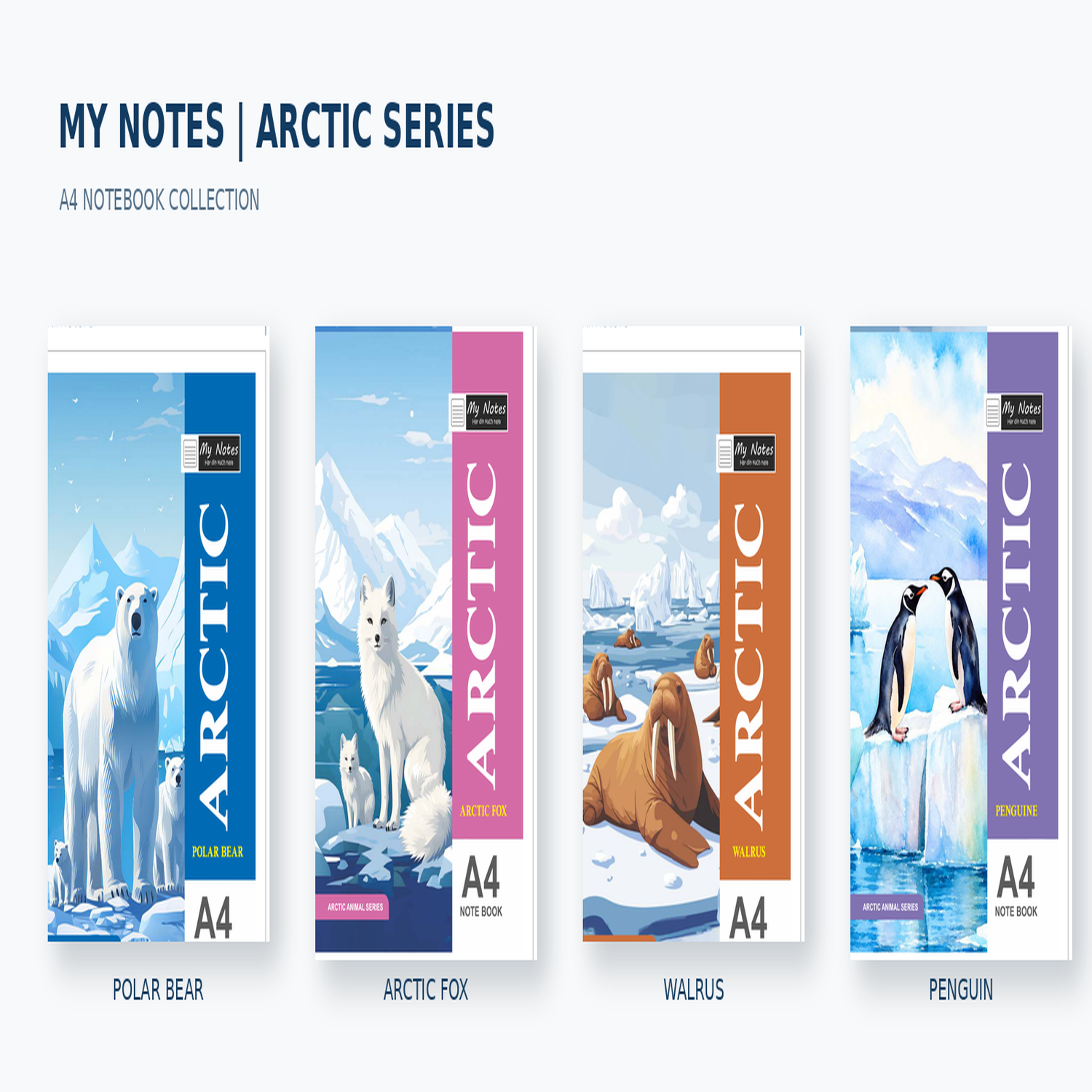 My Notes Arctic Series A4 Notebook
